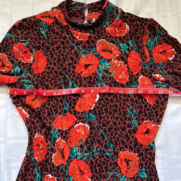 Free People Romance Retro Midi Dress with Poppy Floral Details - Picture 6 of 16